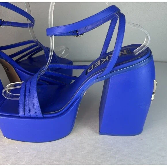 Naked Wolfe Platform Sandals jada Royal Blue Size EU 39 US 9 - Picture 12 of 13
